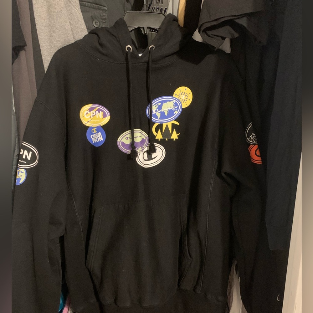 Boys black champion hoodie